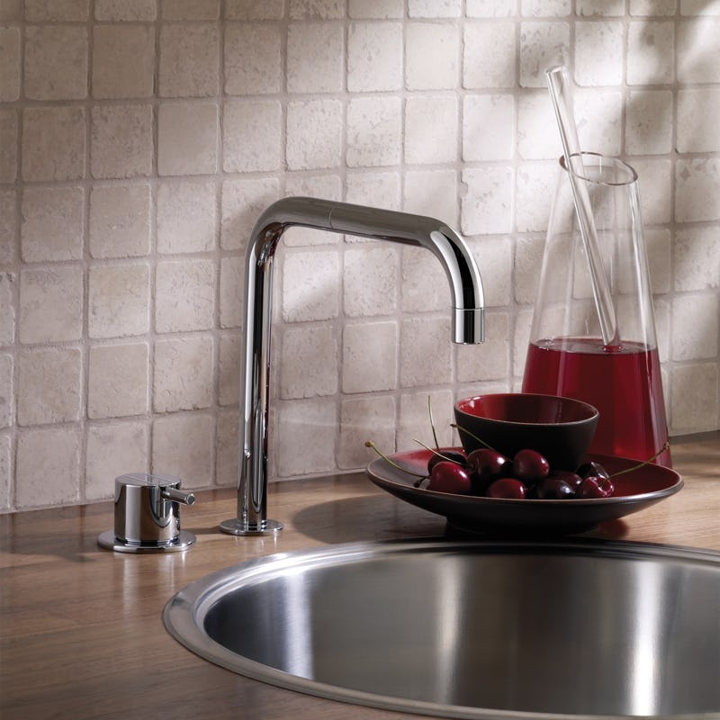 Köksblandare Vola 590 Engreppsblandare Krom Svängbar Pip