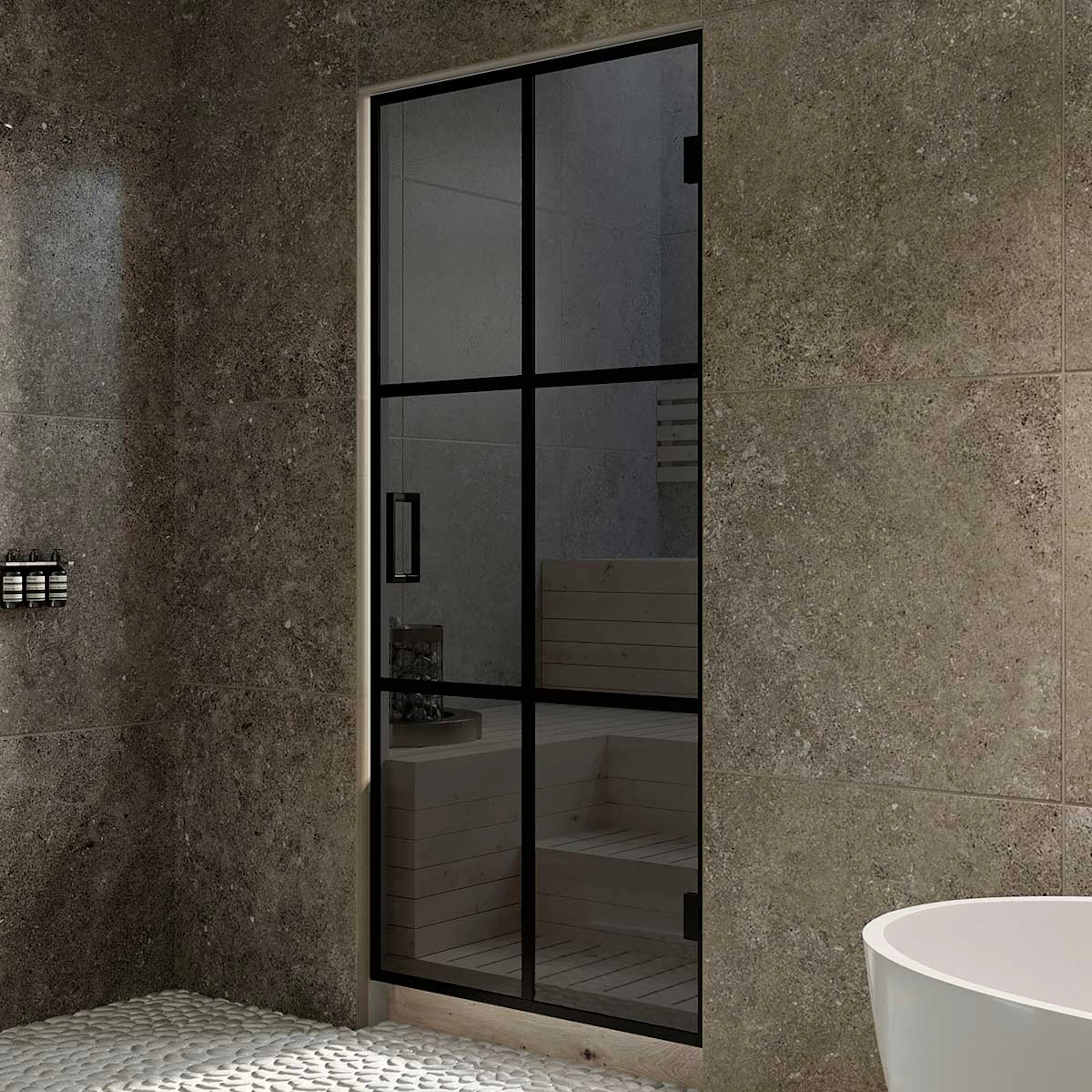 Bastudörr Hietakari Bläk Paris Glasdörr