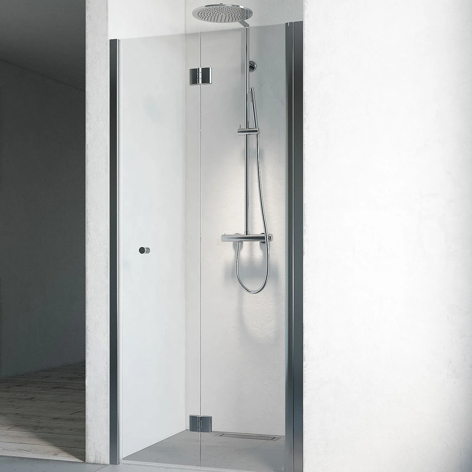 Duschdörr Macro Design Spirit Nisch Vikbar