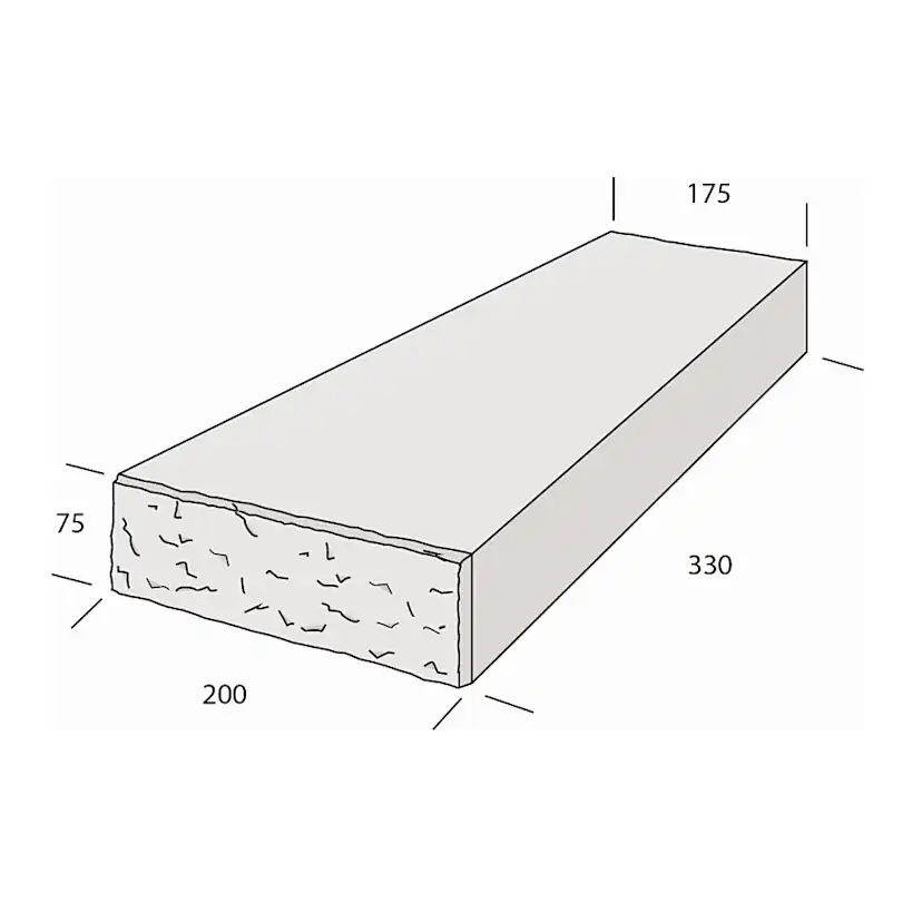 Krönplatta S:t Eriks Multi Naturgrå