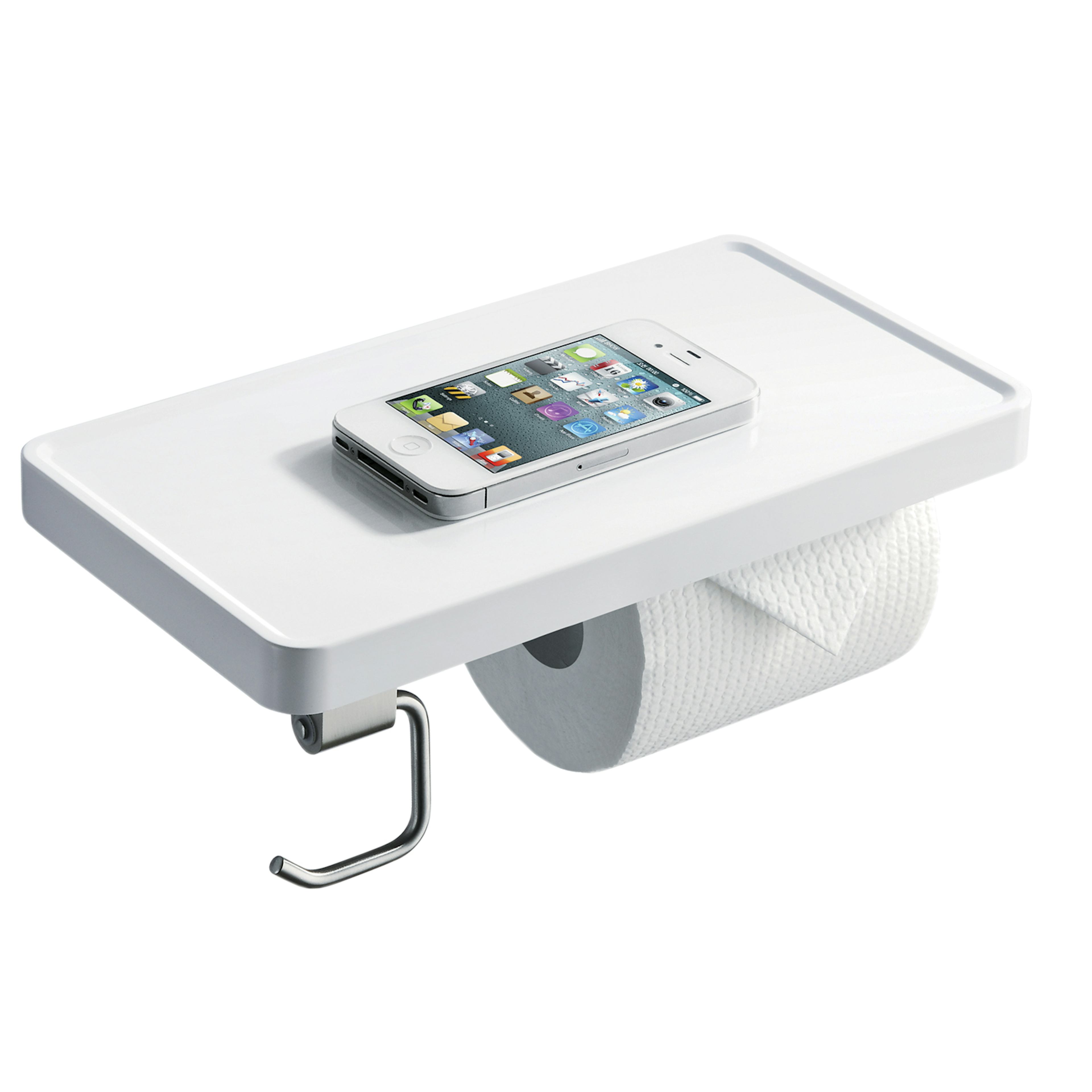 Toalettpappershållare Strand Stainless Kullavik med hylla KUL-301