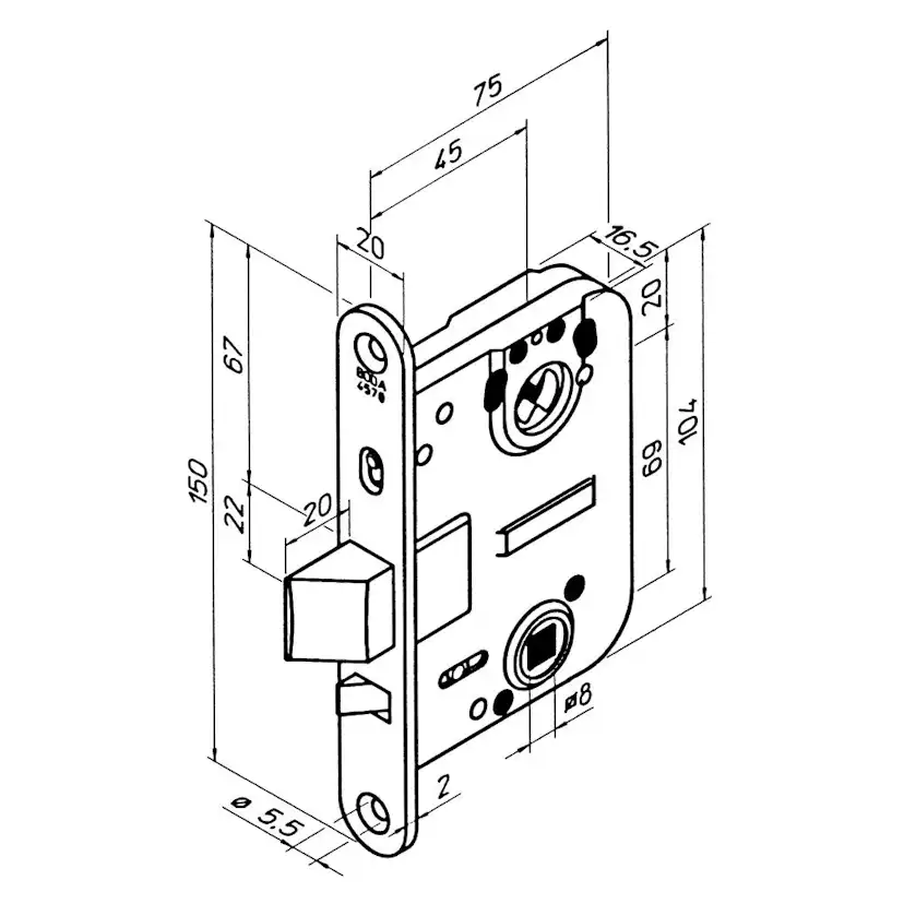 Låshus ASSA ABLOY 4570