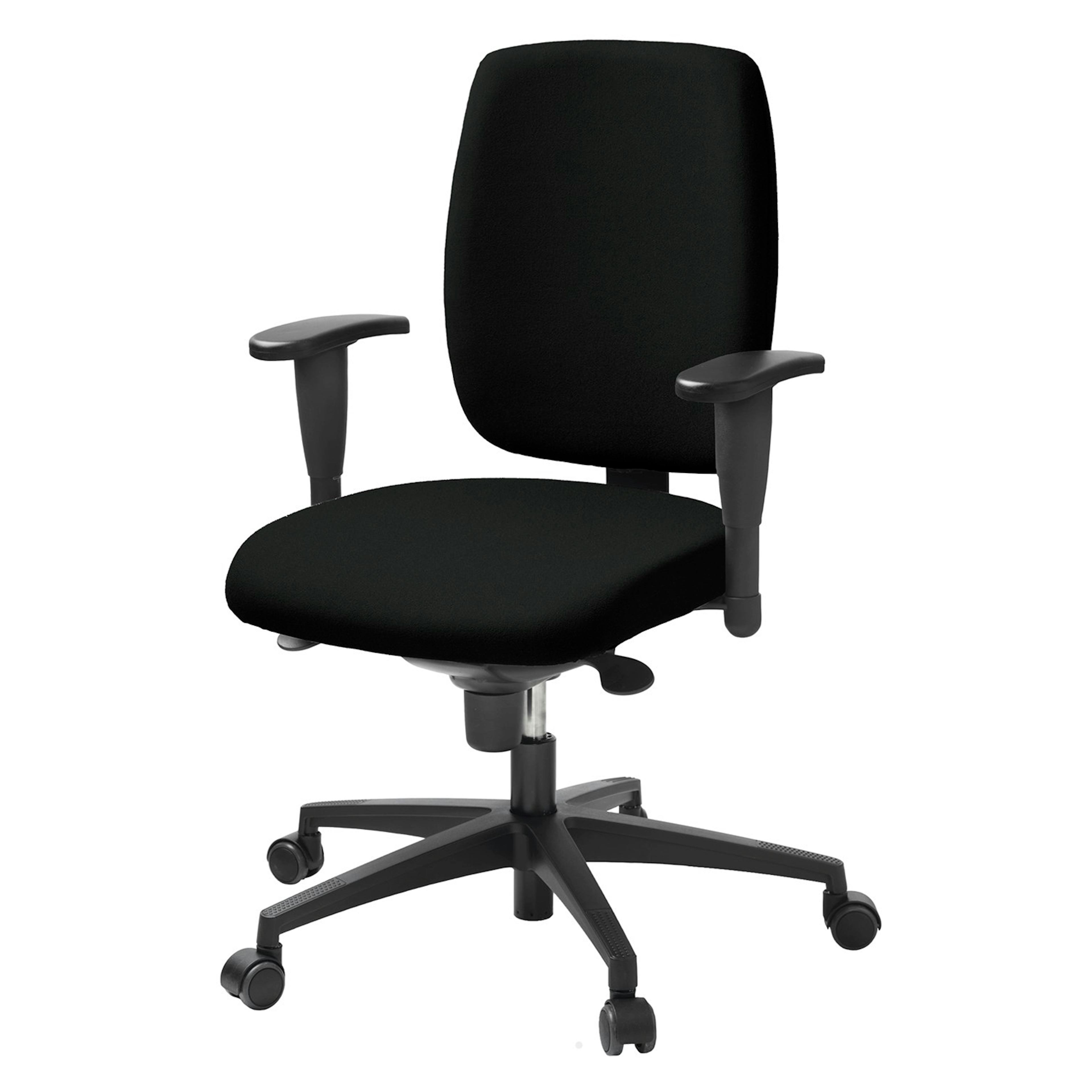 Kontorsstol Lanab Group LD 6135 Svart Stol med Justerbar Sits & Ryggstöd