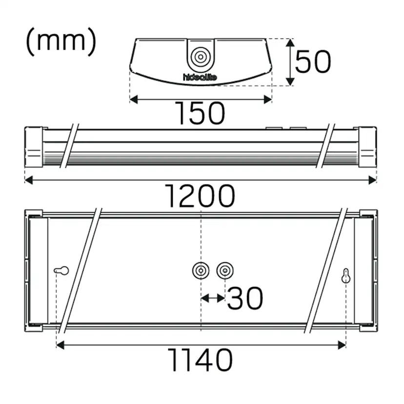 LED-Armatur Hide-a-lite Liteline 1200/ 1200 S