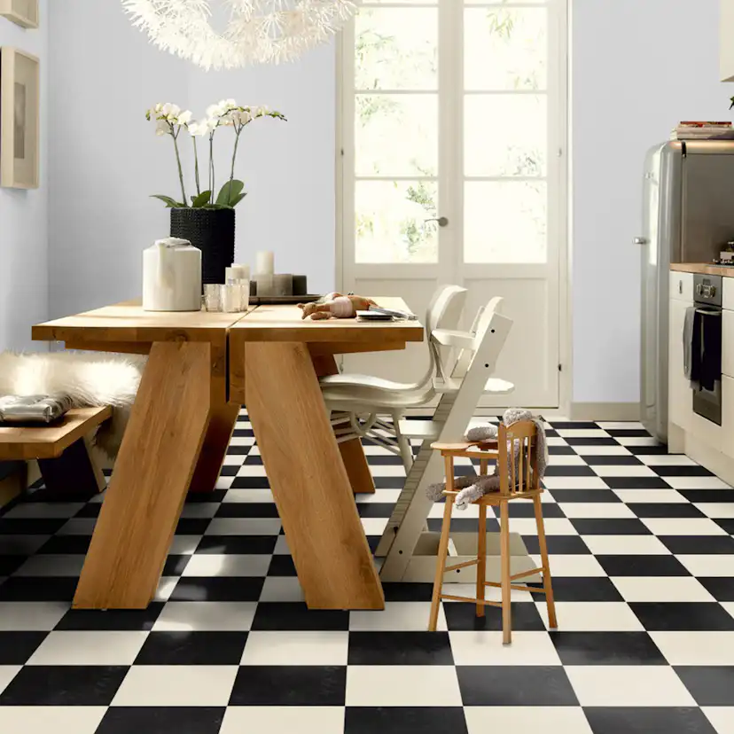 Linoleumgolv Forbo Marmoleum Click Black Hole 30x30cm med Klicksystem