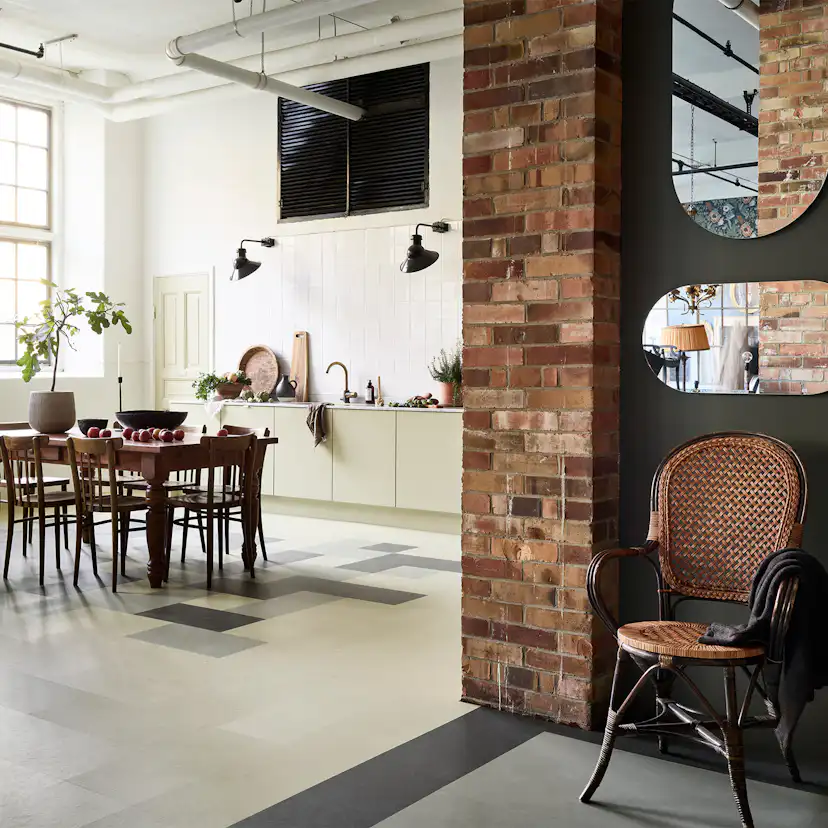 Linoleumgolv Forbo Marmoleum Click Cloudy Sand 30x30 cm