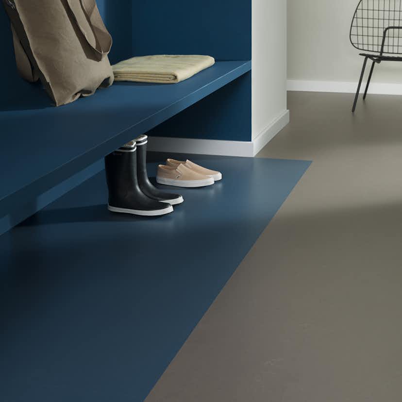 Linoleumgolv Forbo Marmoleum Click 30x30 cm Petrol med Klicksystem