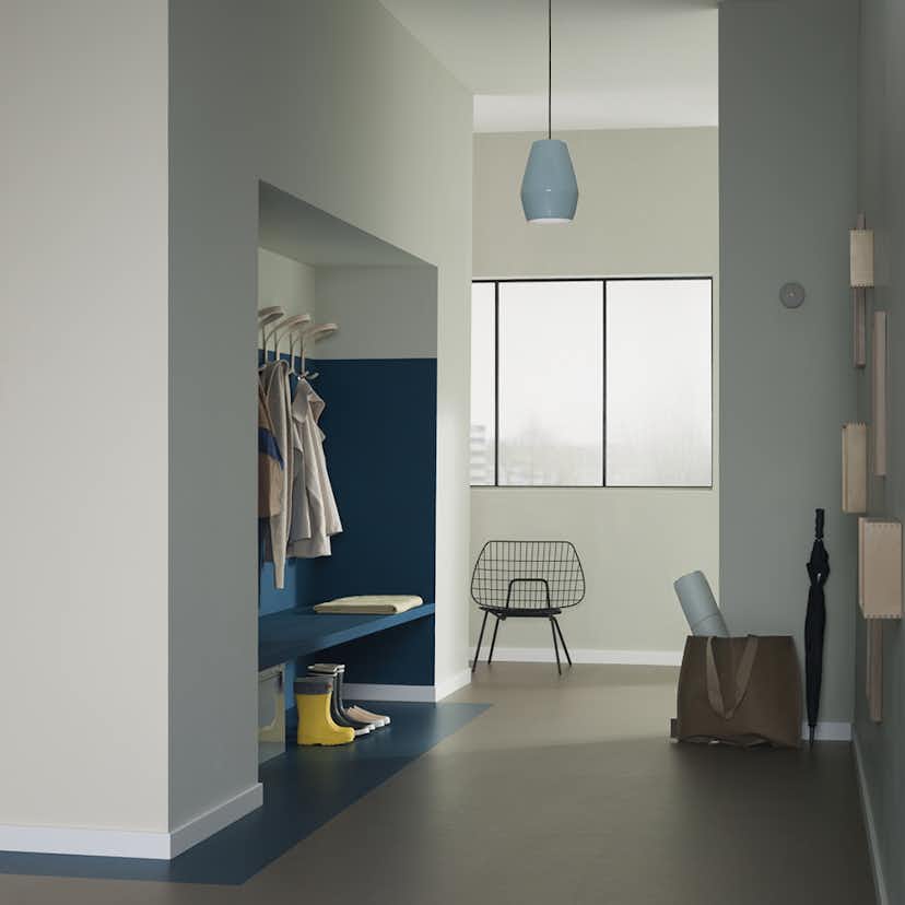 Linoleumgolv Forbo Marmoleum Click 30x30 cm Petrol med Klicksystem