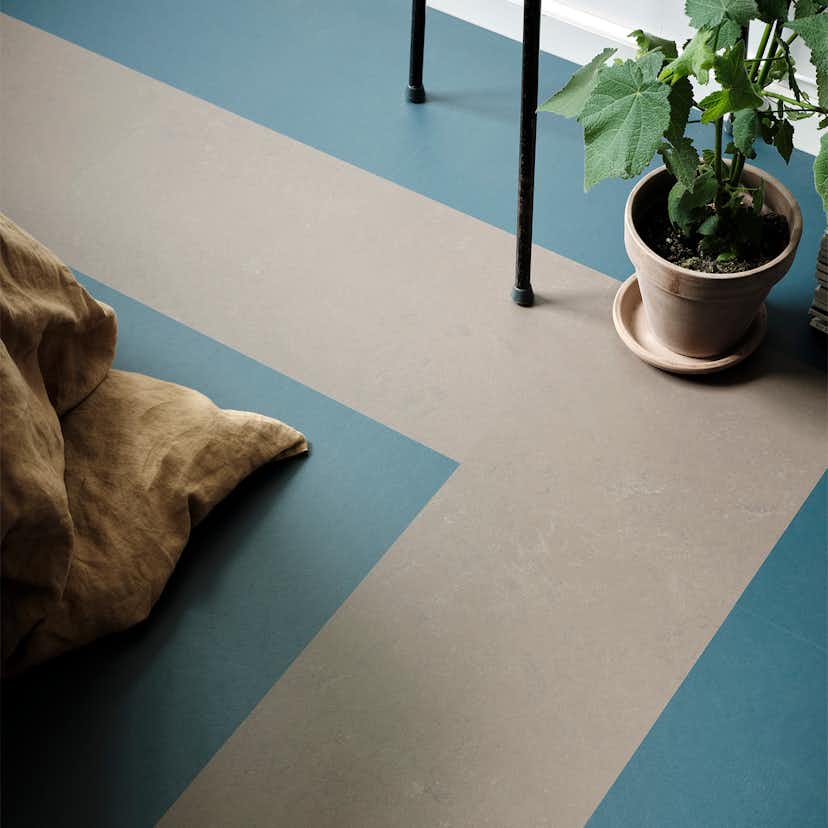Linoleumgolv Forbo Marmoleum Click 30x30 cm Petrol med Klicksystem