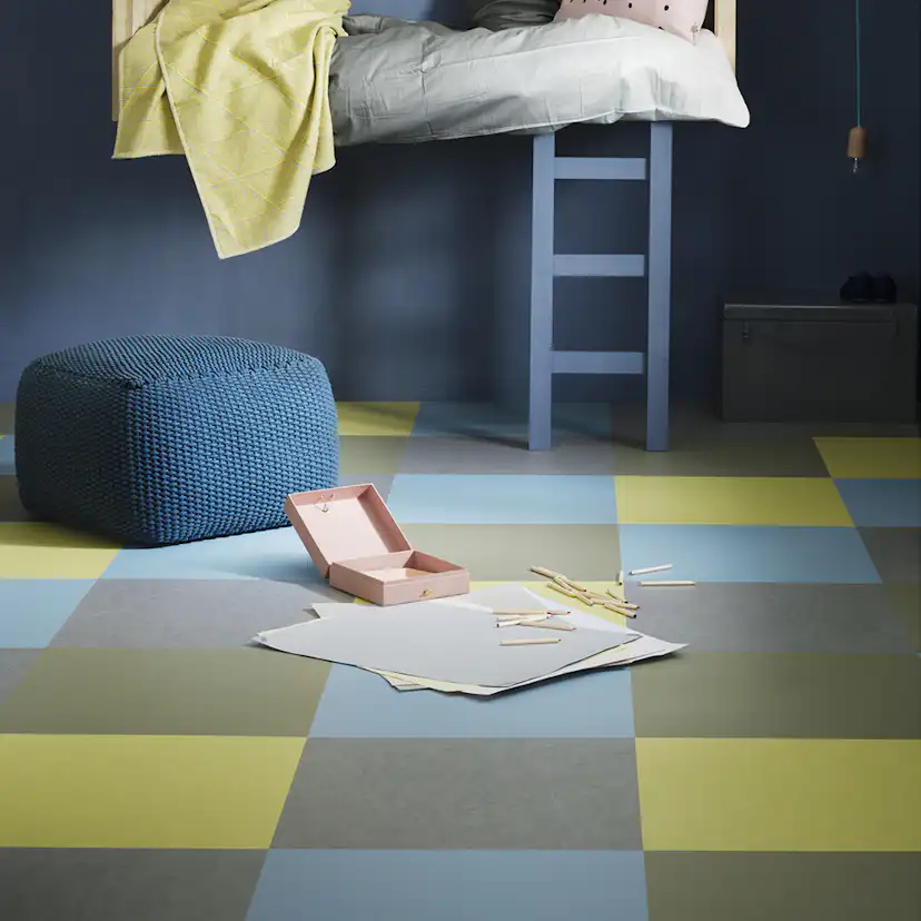 Linoleumgolv Forbo Marmoleum Click Rosemary Green 30x30 cm