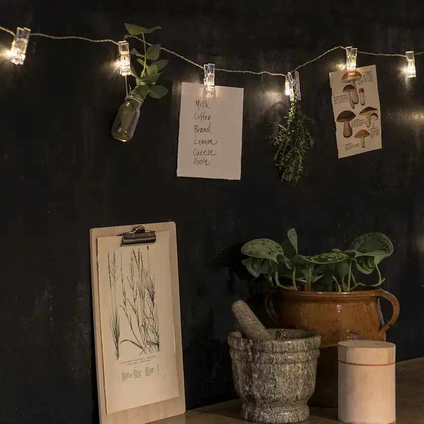 Ljusslinga Gnosjö Konstsmide Fotoklämmor LED