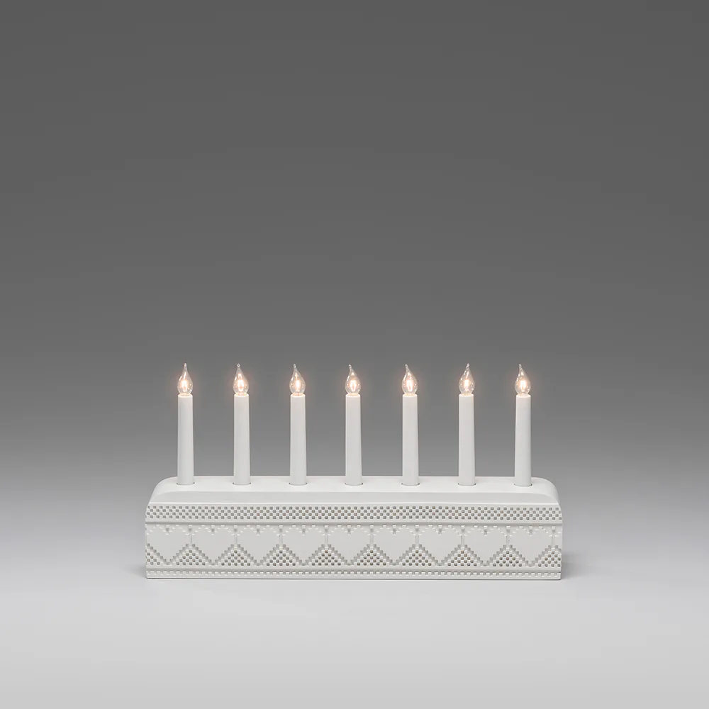 Adventsljusstake Gnosjö Konstsmide 7L Hjärtan Twisted Tip