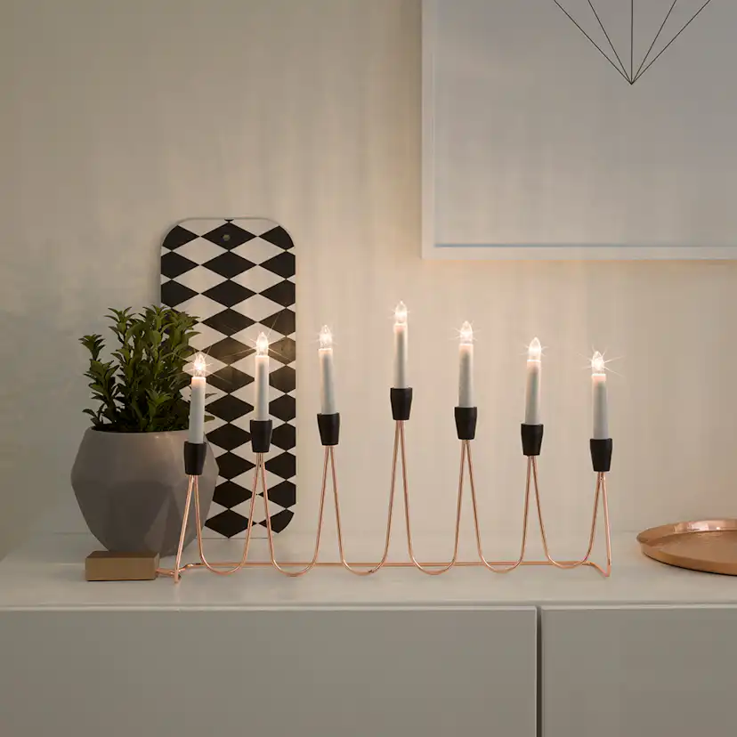 Adventsljusstake Gnosjö Konstsmide 7L Koppar