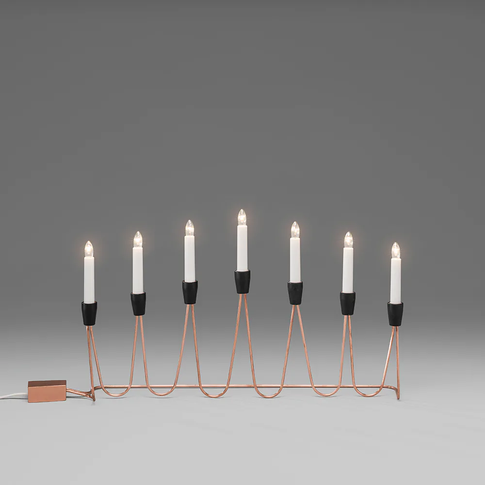 Adventsljusstake Gnosjö Konstsmide 7L Koppar