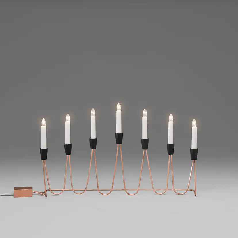 Adventsljusstake Gnosjö Konstsmide 7L Koppar