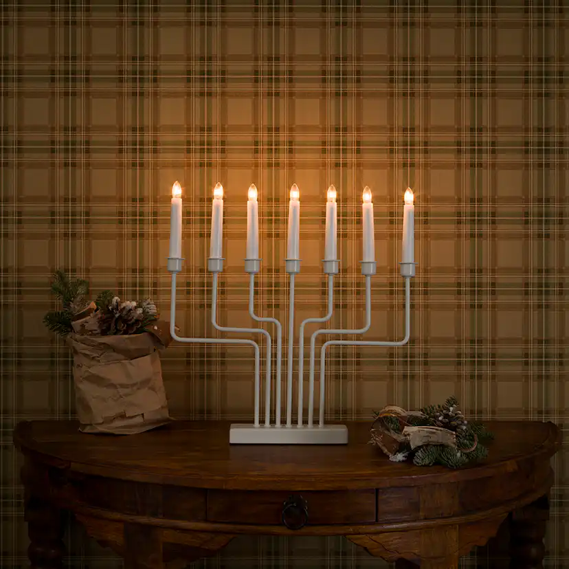 Adventsljusstake Gnosjö Konstsmide Rak 7L Trådar på Fot