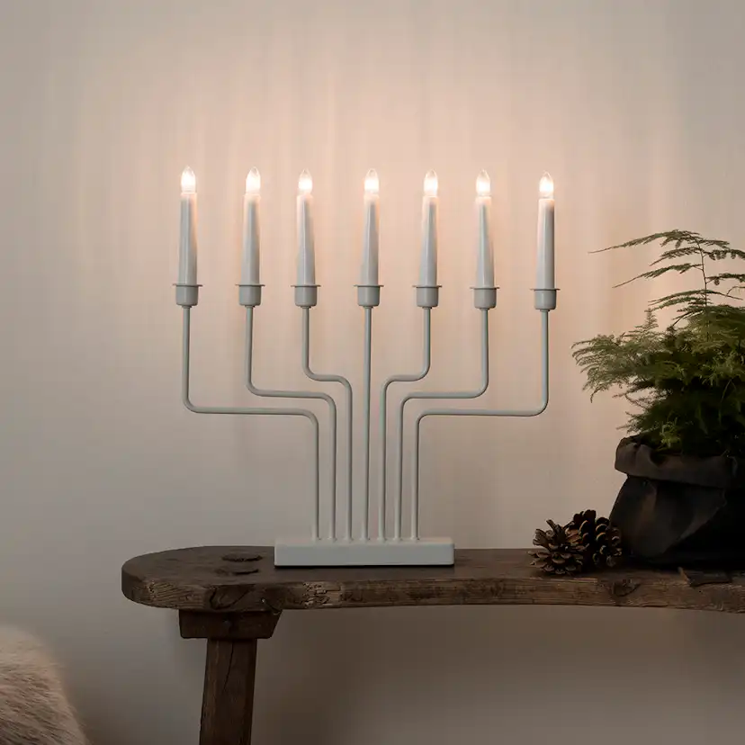 Adventsljusstake Gnosjö Konstsmide Rak 7L Trådar på Fot