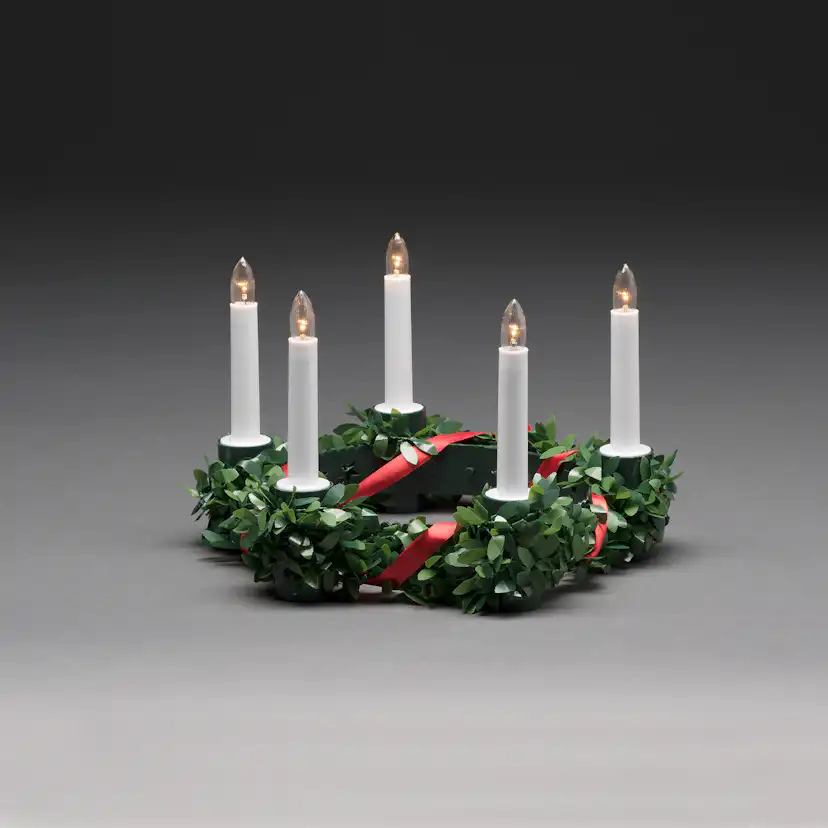 Luciakrona Gnosjö Konstsmide Grön med Dekor