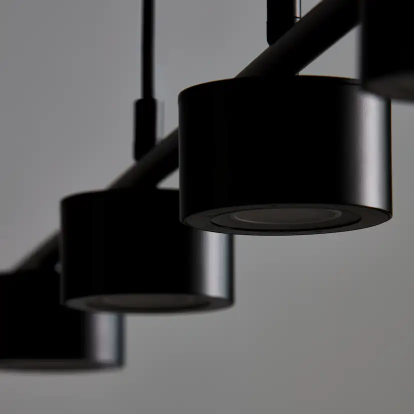 Taklampa Nordlux Clyde Svart 4L Pendel med LED