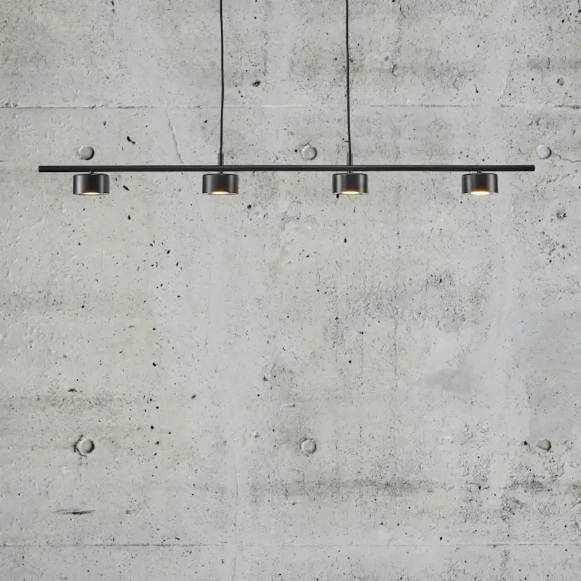 Taklampa Nordlux Clyde Svart 4L Pendel med LED