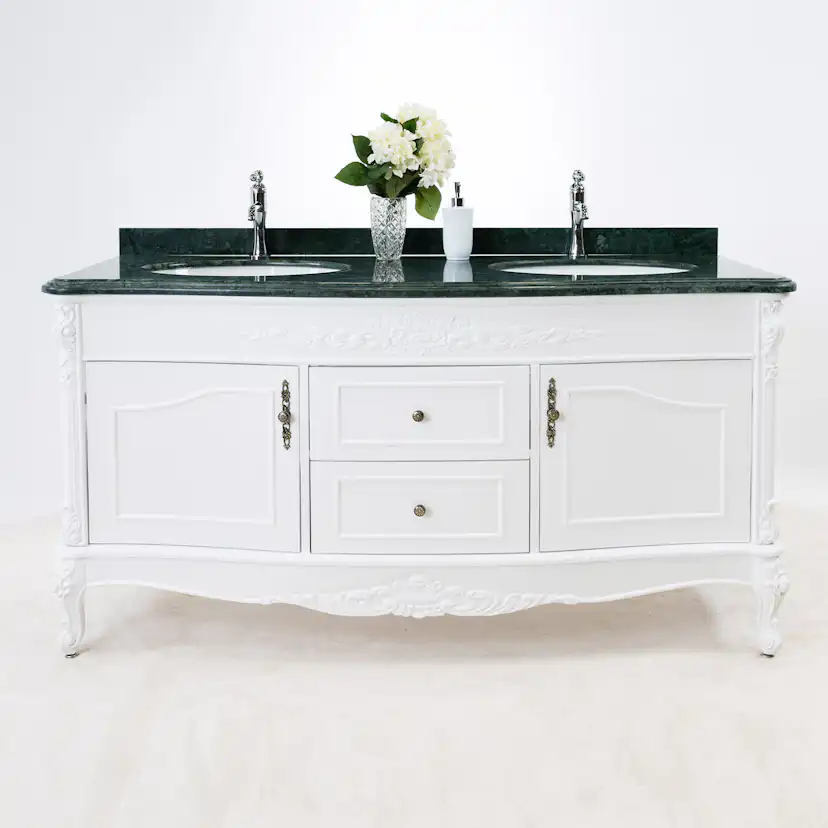 Tvättställsskåp Vesani Ottawa Dubbel Grön Marmor