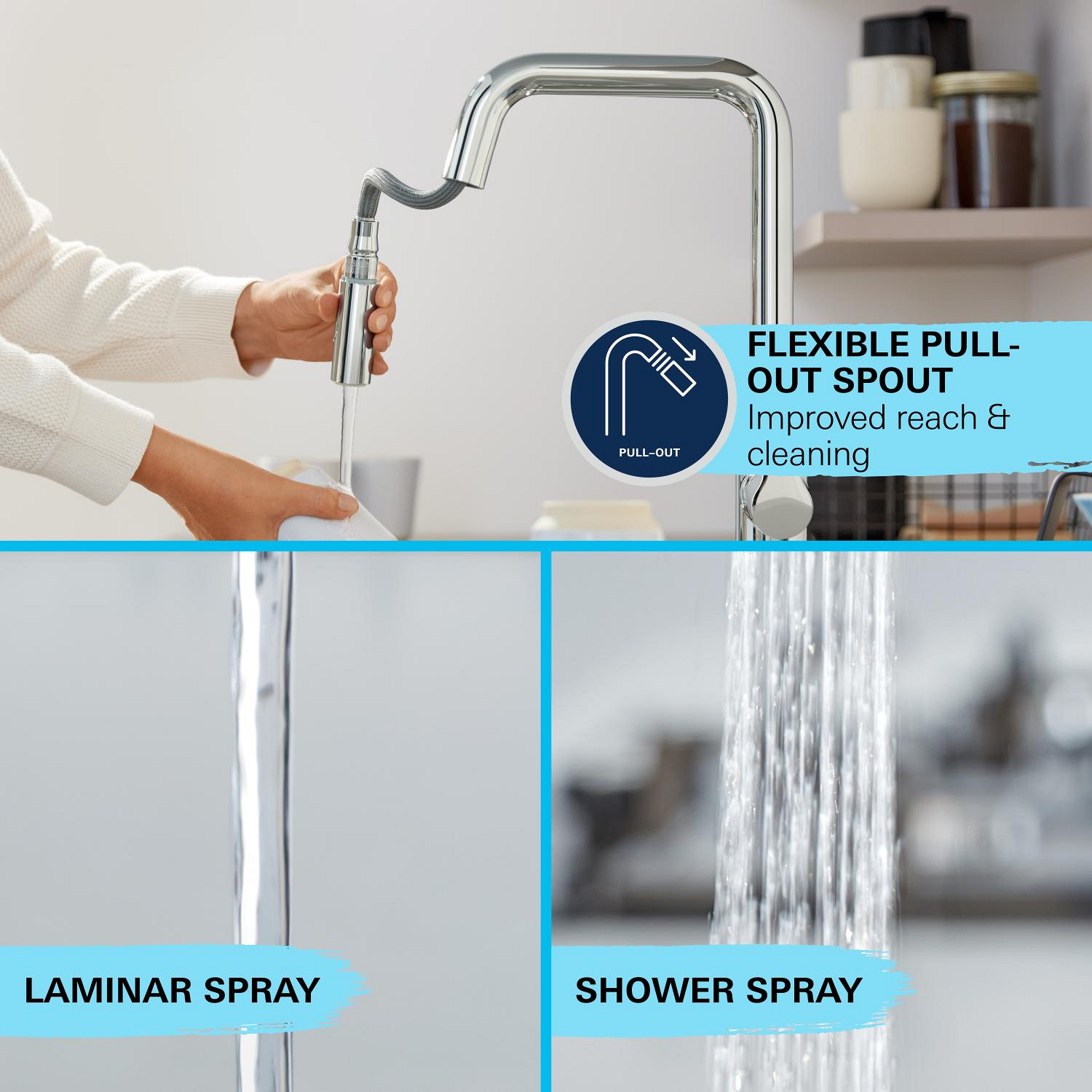 Köksblandare Grohe Start med Utdragbar Pip