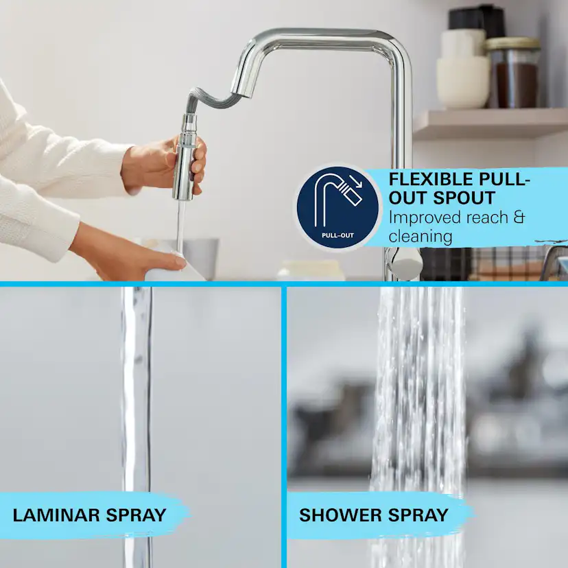 Köksblandare Grohe Start med Utdragbar Pip