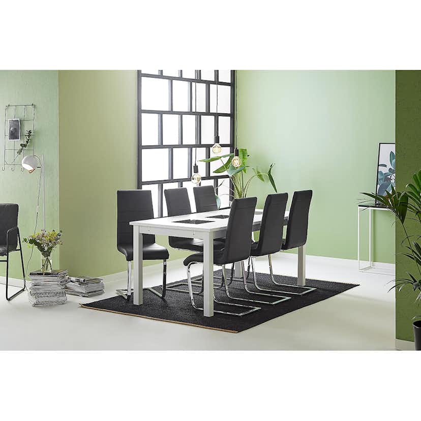 Matgrupp In Living Jasmin med 6 Cibus Stol In Livingar