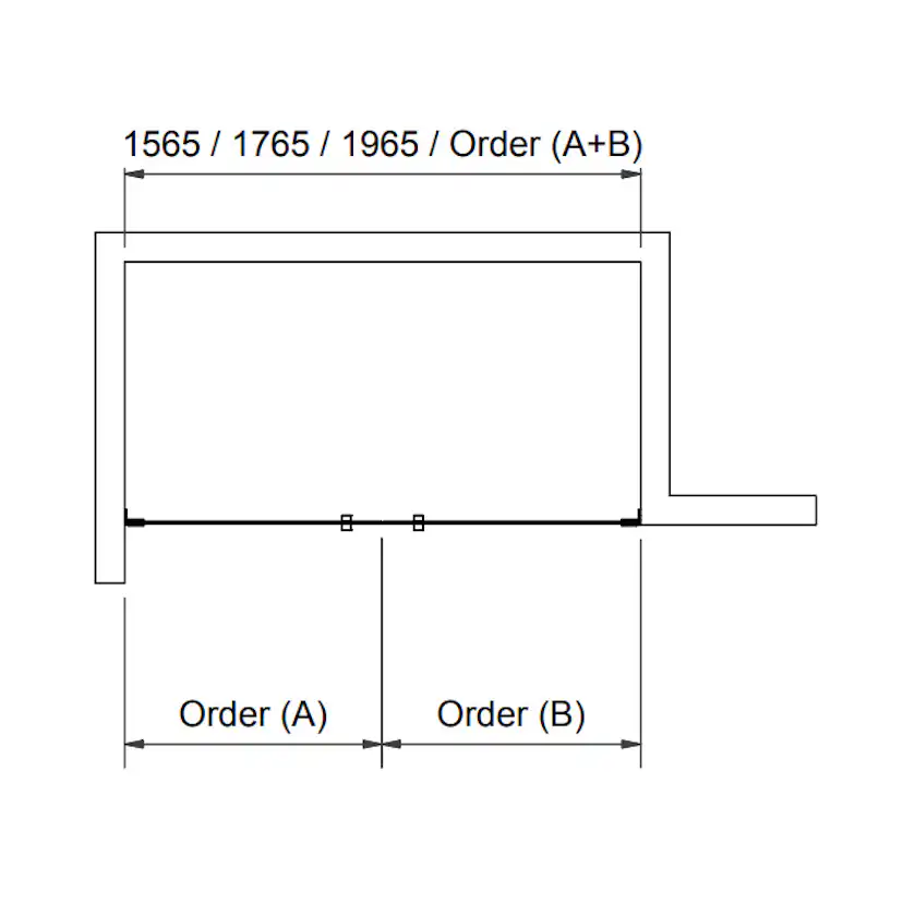 Duschdörr Svedbergs 180° Rista Rak Dubbel