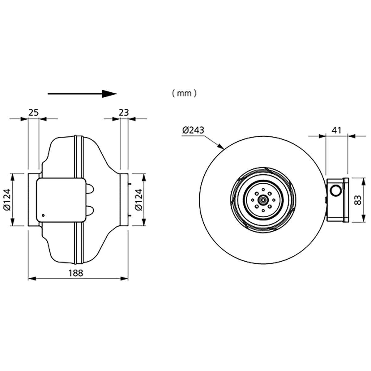 Kanalfläkt Östberg Ck 160 C1 Ec