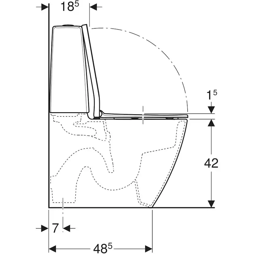 Vägghängd Toalettstol Ifö Spira Modern Rimfree