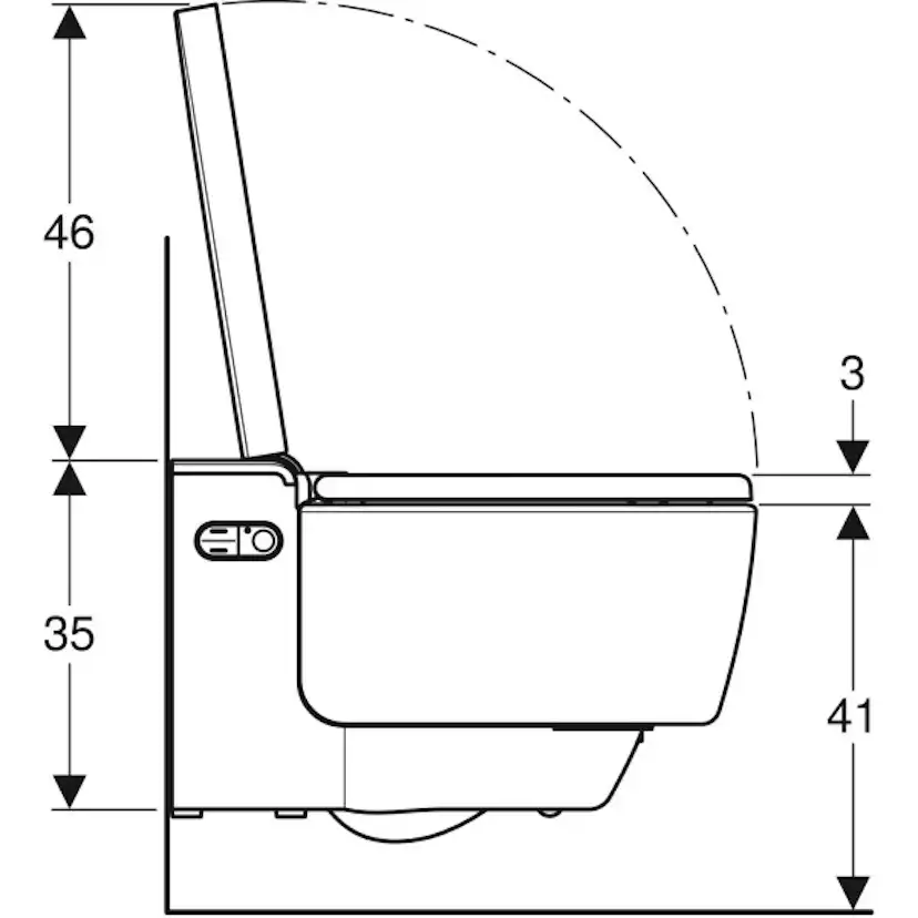 Vägghängd Duschtoalett Geberit AquaClean Mera Classic