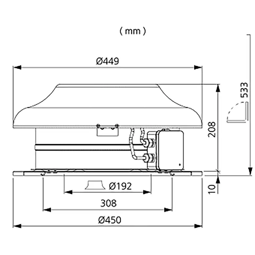 Takfläkt Östberg Tkc 300 A Svart