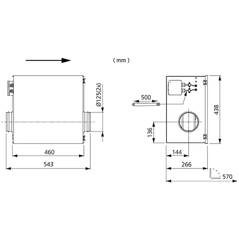 Kanalfläkt Östberg Irb 125 B1 Ec