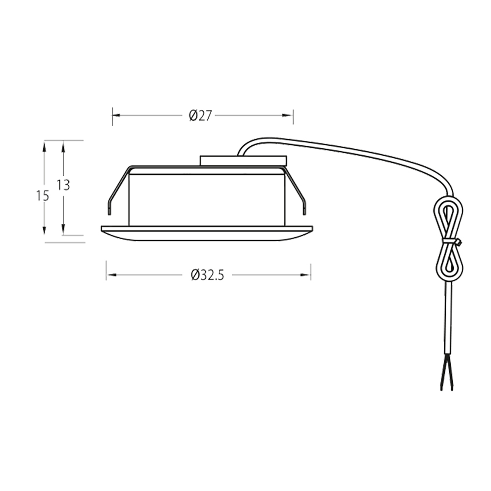 Minidownlight Designlight Q 1.2W 71Lm Ip21