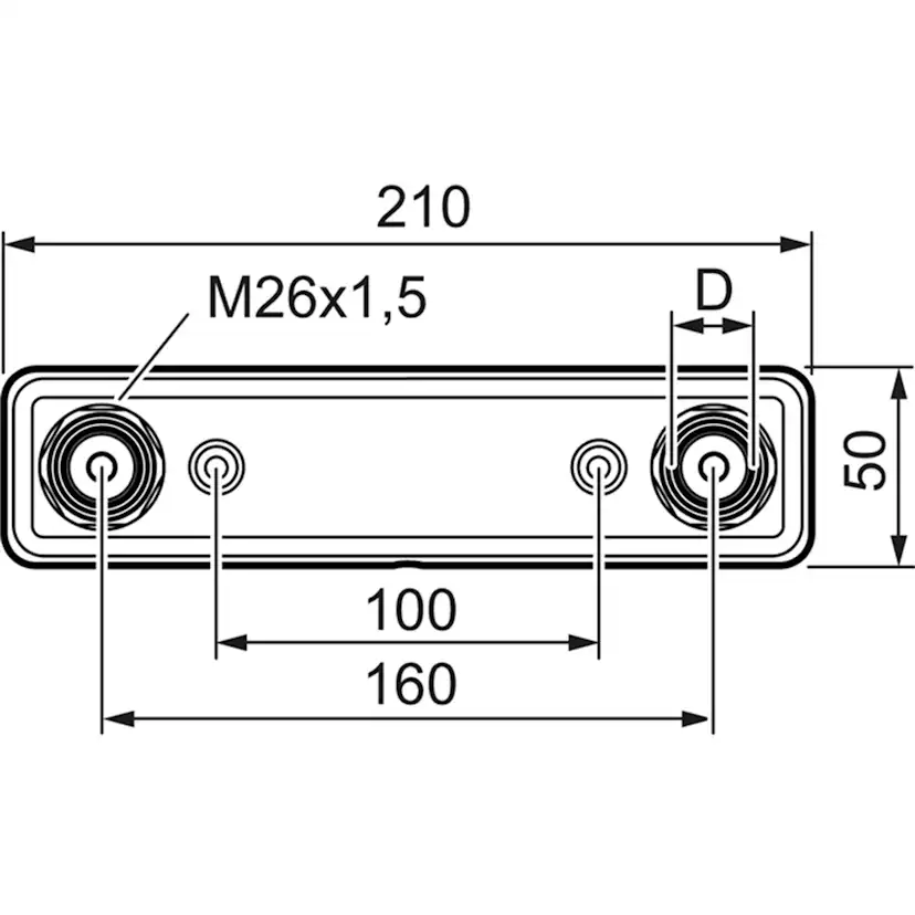 Blandarfäste FM Mattsson För Dold Rördragning 160 cc