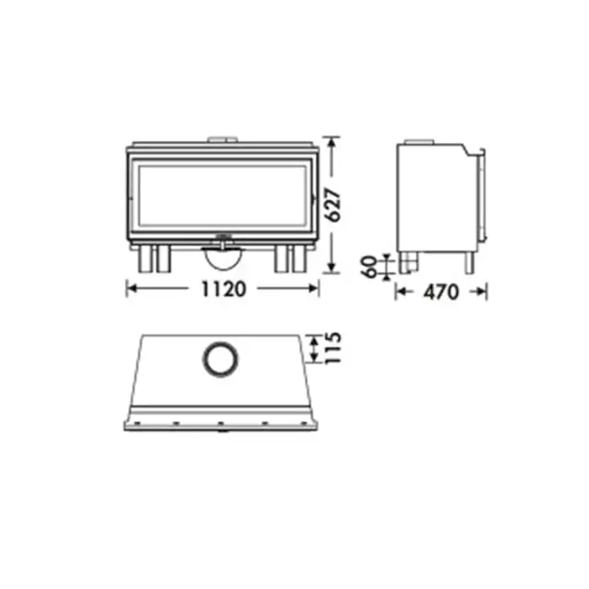 Braskamin Panadero Panorama EcoDesgin Insatskamin 8,9kW