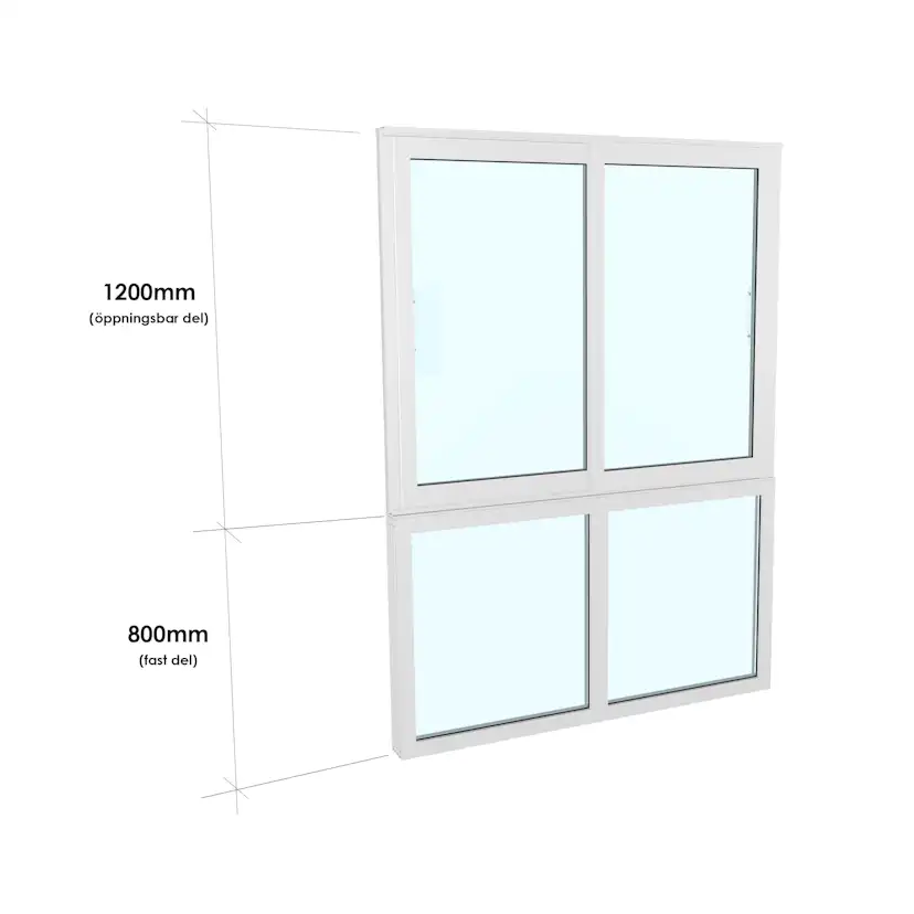 Skjutfönster med fast underdel Landskap Stadig Förlängd sommar 2-del