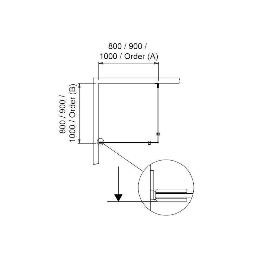 Duschhörn Svedbergs 180° Rak