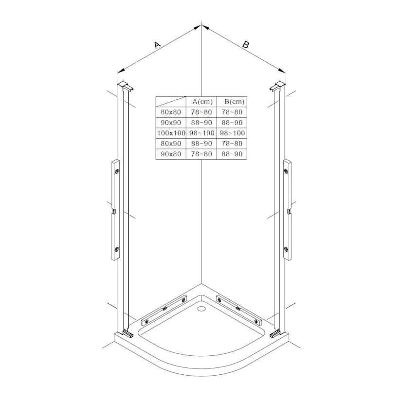 Duschhörn Alterna Lusso Svängd Lackerad Profil