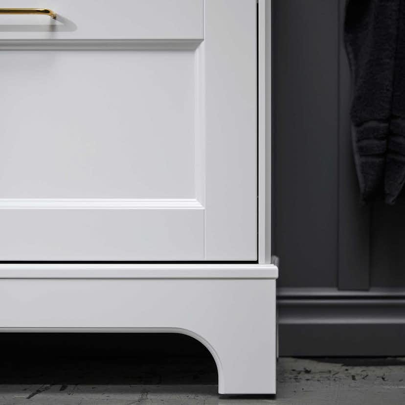 Tvättställsskåp Miller Badrum Kensington 60 med Lådor med Sockel för Heltäckande Tvättställ