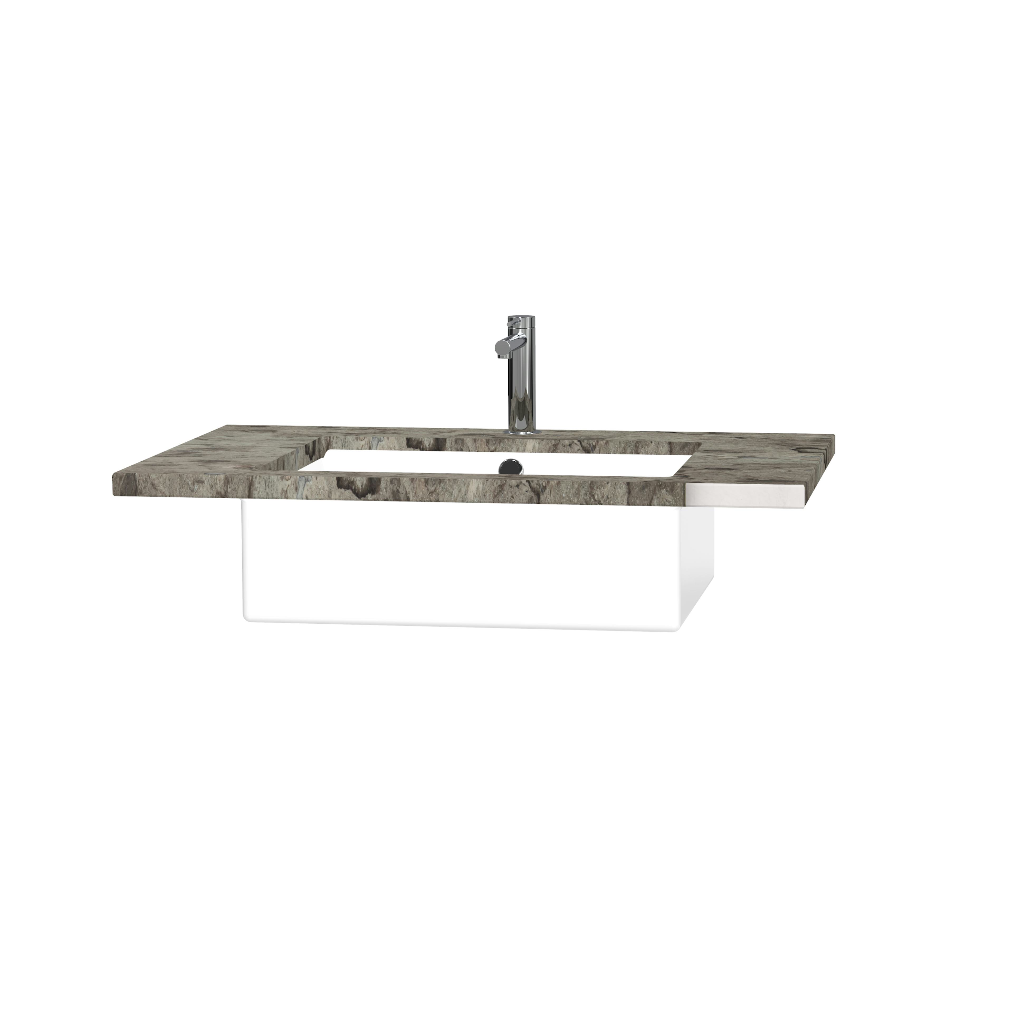 Bänkskiva Miller Badrum Sten 80 Inkl Underlimmat Porslinstvättfat