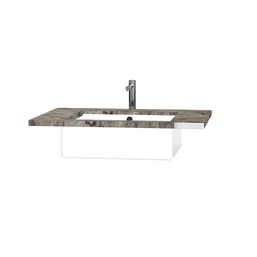 Bänkskiva Miller Badrum Sten 80 Inkl Underlimmat Porslinstvättfat