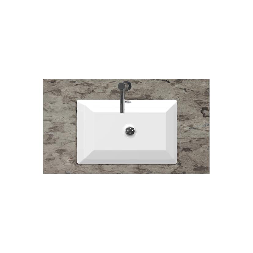 Bänkskiva Miller Badrum Sten 80 Inkl Underlimmat Porslinstvättfat