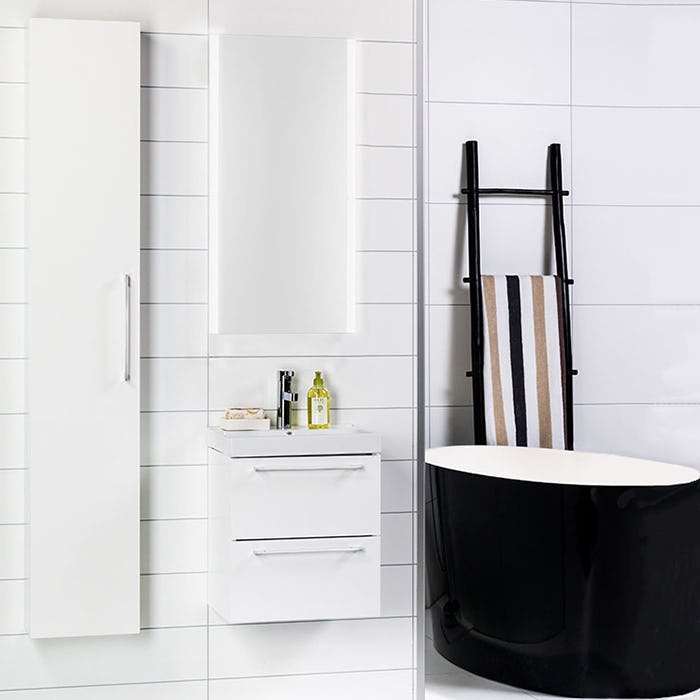 Möbelpaket Noro Day med Deco Spegel Matt Vit