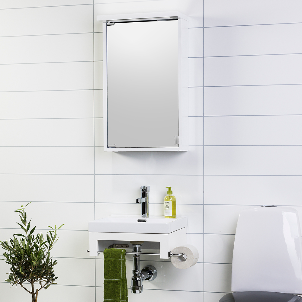 Möbelpaket Noro Touch med Alva Spegelskåp Matt Vit