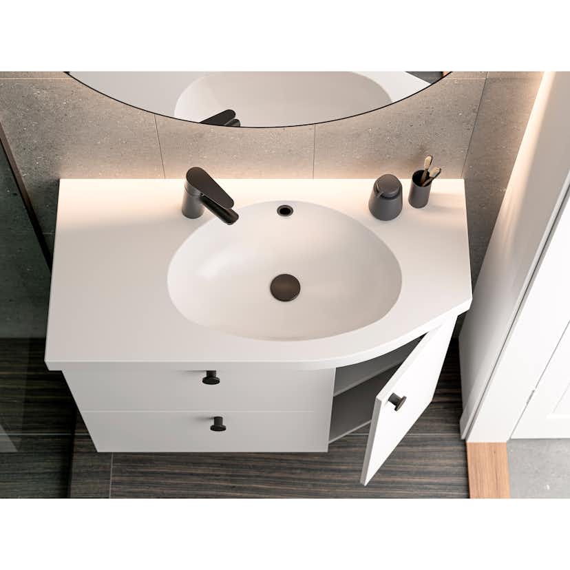 Tvättställsskåp Temal Mondo med Lådor och Lucka