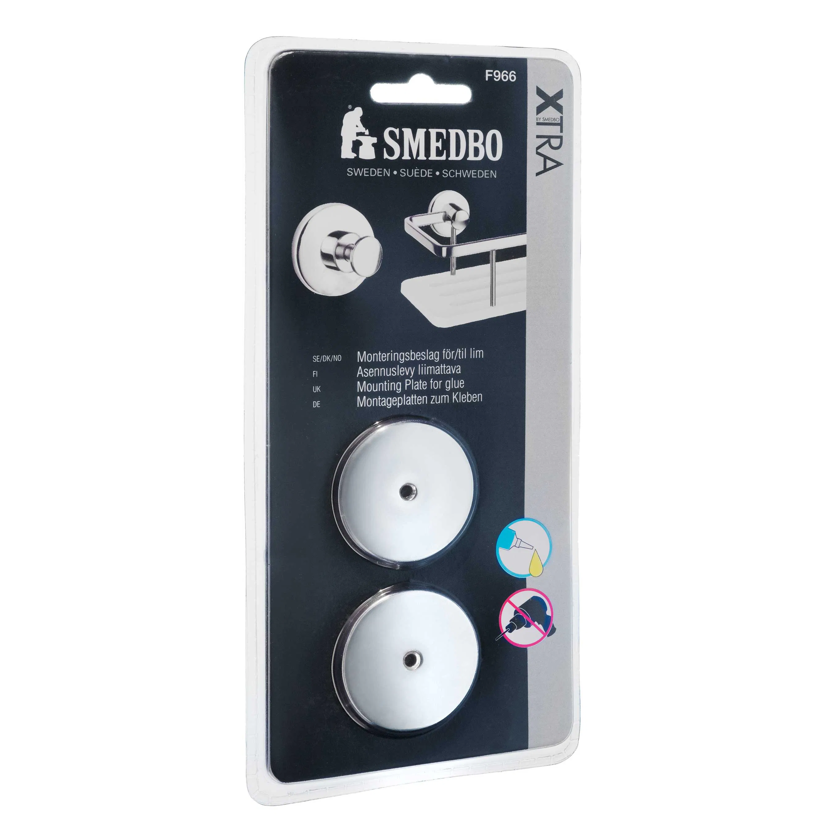 Monteringsfäste Smedbo för Flytande Lim