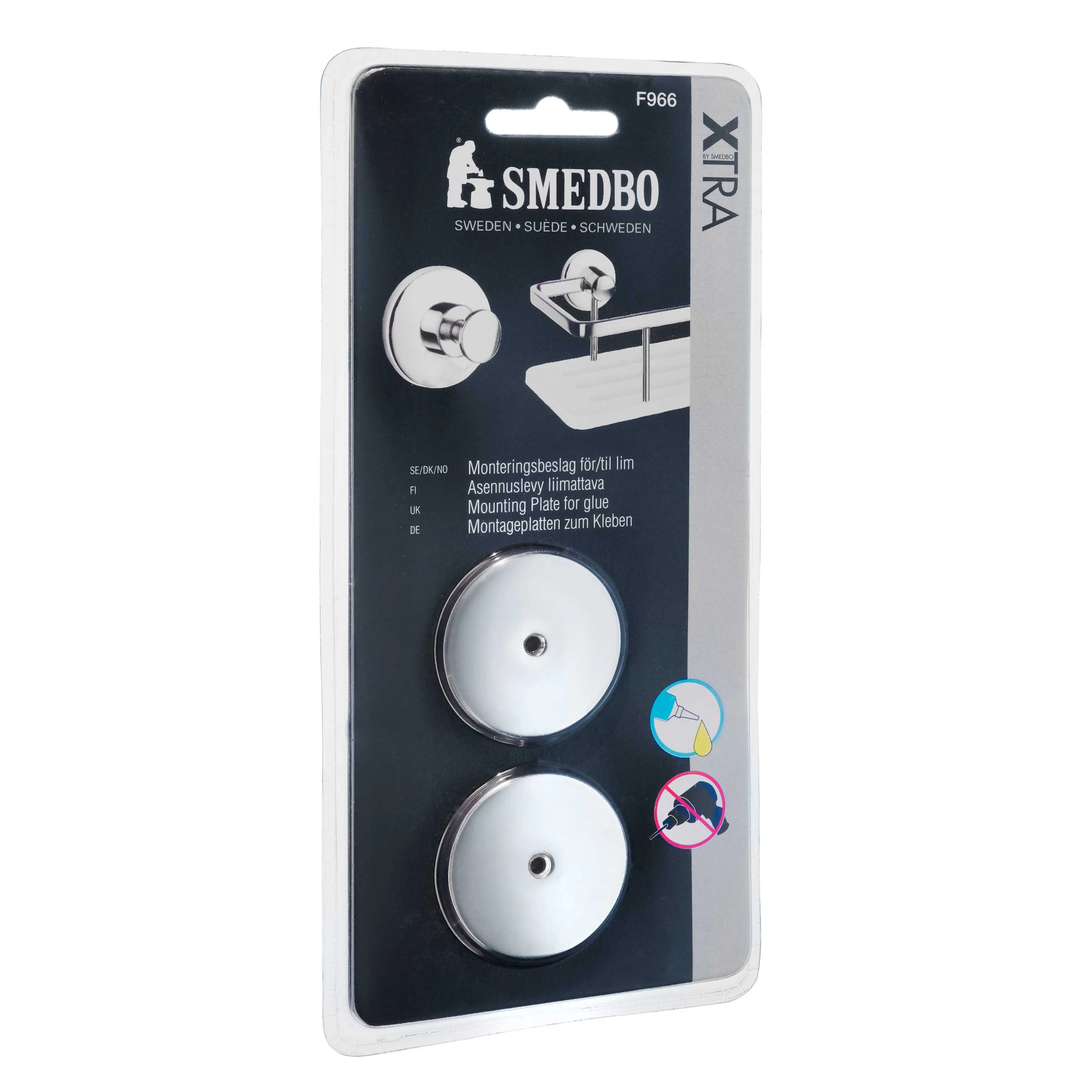 Monteringsfäste Smedbo för Flytande Lim