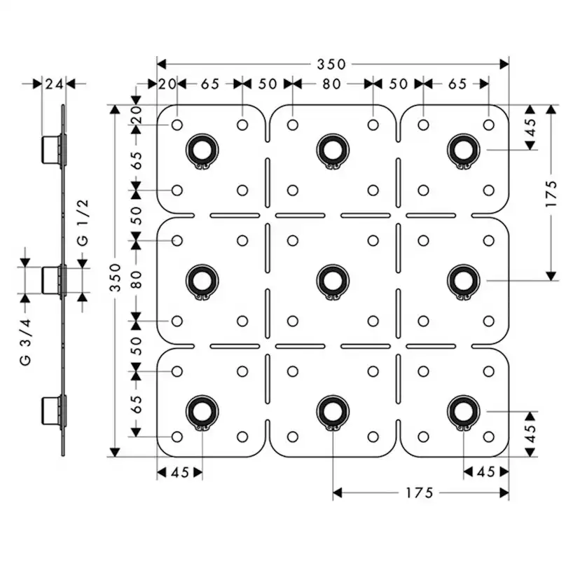 Monteringsplatta Axor ShowerCollection